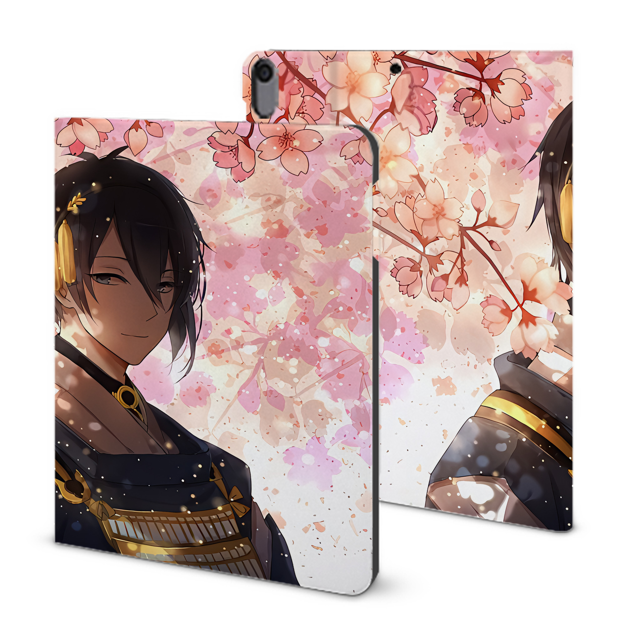 （画像用） 刀剣乱舞 Touken Ranbu IPad ケース ブック型 PUレザー TPU 耐衝撃 軽量 薄型 ペン収納なし 全面保護 IPad 各モデル対応